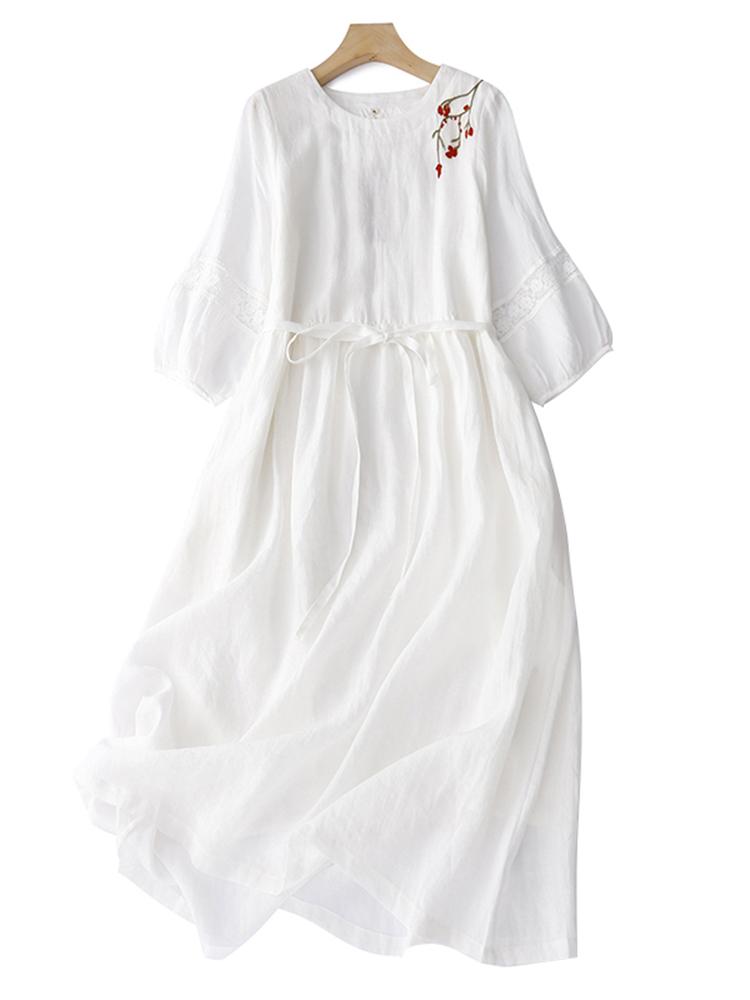 Summer Vintage Embroidery Solid Color Long Dresses for Women Casual Breathable White Thin Dress Femme Robe Elegant Clothing S белый
Summer Vintage Embroidery Solid Color Long Dresses for Women Casual Breathable White Thin Dress Femme Robe Elegant Clothing S белый