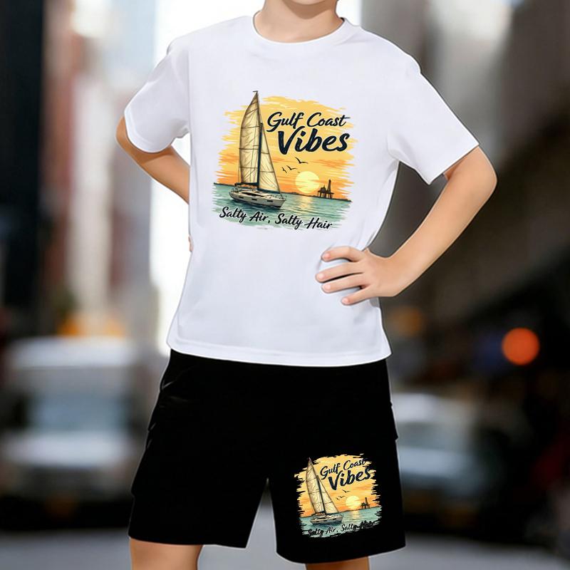 Boys 2 Piece Bay Coast Style Printed outfit, Short Sleeve T-Shirt and Shorts Set for Kids Age 5-14,Black ,White Sporty Casual Summer Clothes 13-14 Years білий
Boys 2 Piece Bay Coast Style Printed outfit, Short Sleeve T-Shirt and Shorts Set for Kids Age 5-14,Black ,White Sporty Casual Summer Clothes 13-14 Years білий
