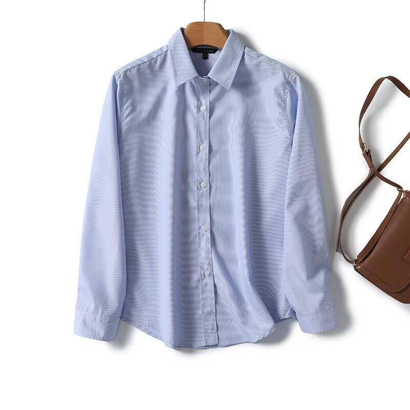 Spring 2025 Women s Versatile Pinstripe Shirt - Comfy, Loose Fit with Turn-Down Collar and Long Sleeves M синий
Spring 2025 Women s Versatile Pinstripe Shirt - Comfy, Loose Fit with Turn-Down Collar and Long Sleeves M синий