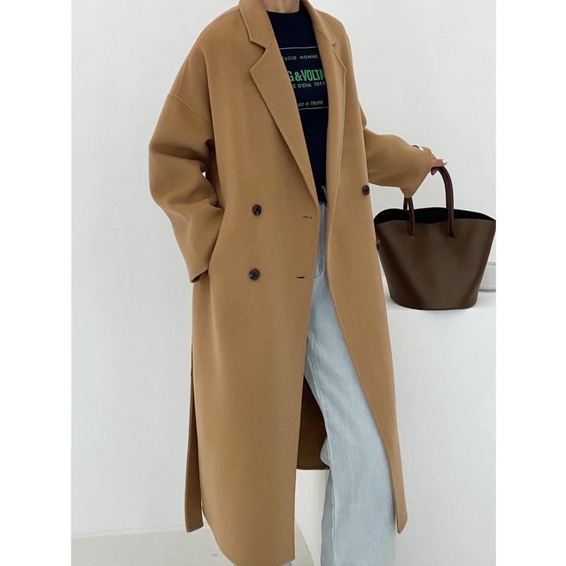 Lazy cocoon strapped double-sided wool coat medium and long autumn and winter coat loose and simple 25 new women s S верблюд
Lazy cocoon strapped double-sided wool coat medium and long autumn and winter coat loose and simple 25 new women s S верблюд