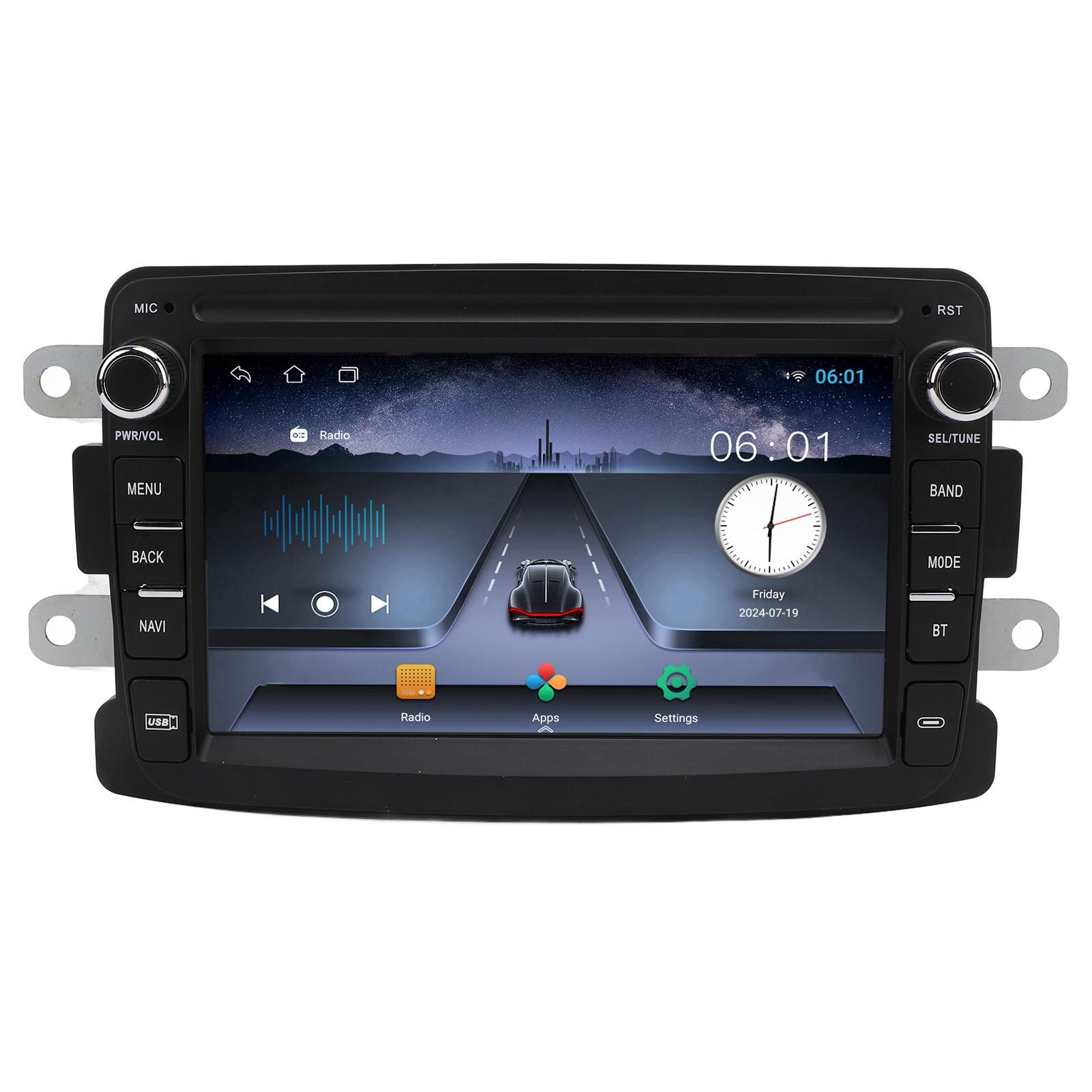 Автомагнітола 7-дюймовий сенсорний екран для Carplay Бездротова GPS-навігація Bluetooth WiFi Камера заднього виду для Duster Logan
Автомагнітола 7-дюймовий сенсорний екран для Carplay Бездротова GPS-навігація Bluetooth WiFi Камера заднього виду для Duster Logan