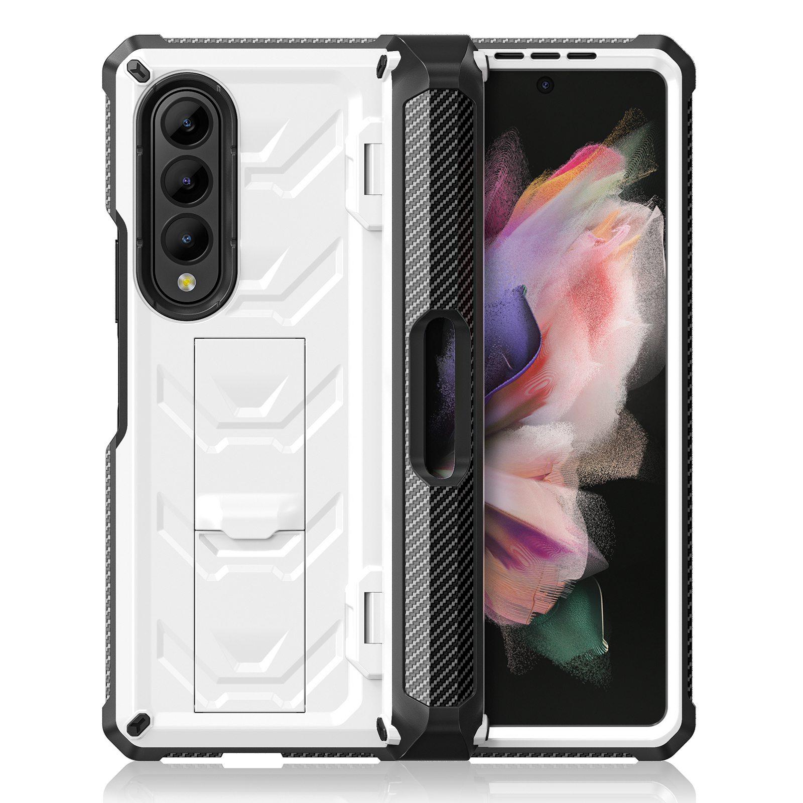 For Samsung Galaxy Z Fold3 5G SM-F9260 Rugged Series Pen Holder Hinge Phone Case Drop-proof Kickstand TPU+PC Cover White
For Samsung Galaxy Z Fold3 5G SM-F9260 Rugged Series Pen Holder Hinge Phone Case Drop-proof Kickstand TPU+PC Cover White
