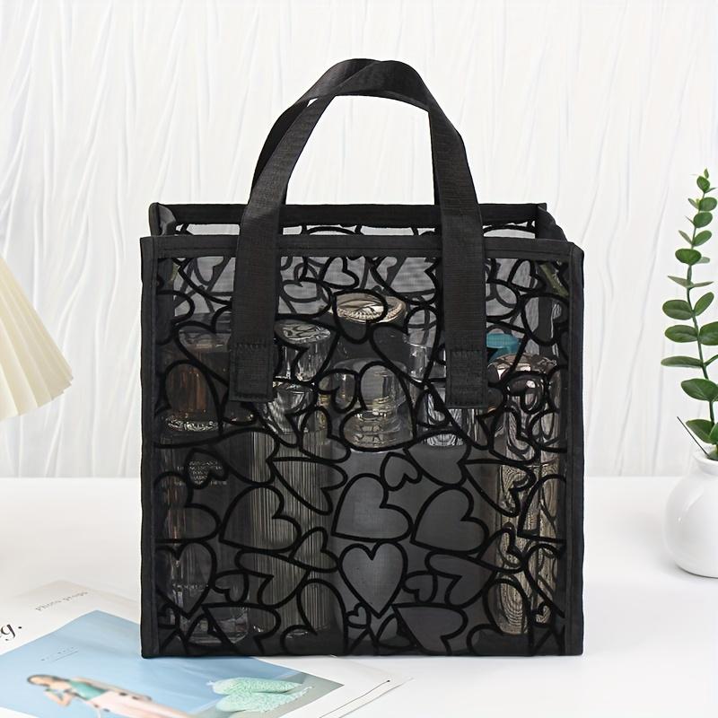 Mesh Heart Pattern Tote Bag – Lightweight, Breathable Travel & Beach Organizer with Dual Handles, Cosmetic Storage, and Stylish Cut-Out Design чорний
Mesh Heart Pattern Tote Bag – Lightweight, Breathable Travel & Beach Organizer with Dual Handles, Cosmetic Storage, and Stylish Cut-Out Design чорний