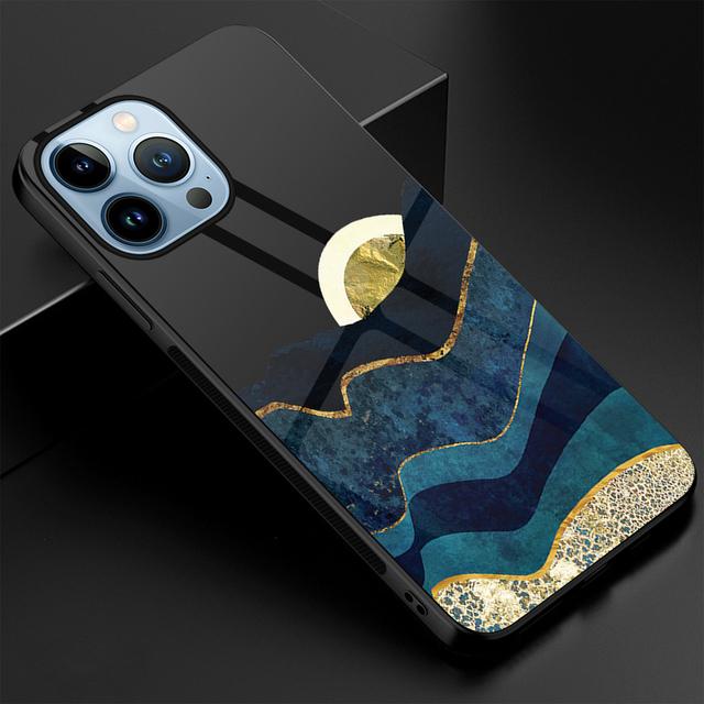 Чехол с горным пейзажем для Iphone 14 13 11 12 Pro Max Mini Xs Xr X 7 8 6s Plus Se 2022, защитная задняя крышка из закаленного стекла For iphone 11 Pro