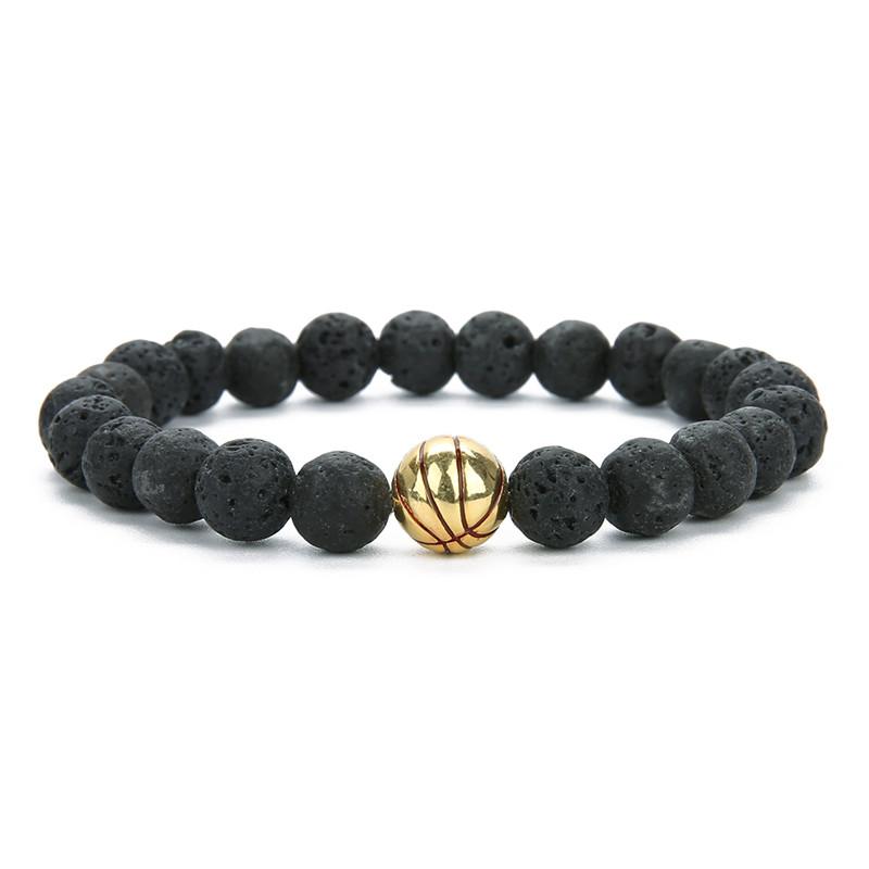 New Lava Stone Basketball Charms Bracelet Sports Basketball Beads Bracelet Baseball Charm Bracelets for Women Men Christmas Gift
New Lava Stone Basketball Charms Bracelet Sports Basketball Beads Bracelet Baseball Charm Bracelets for Women Men Christmas Gift