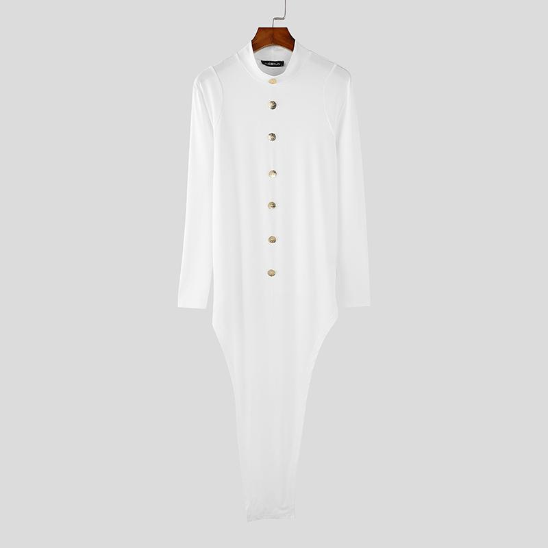 INCERUN Мужские топы с воротником-стойкой и длинным рукавом, повседневные обтягивающие футболки нестандартной формы S белый
INCERUN Мужские топы с воротником-стойкой и длинным рукавом, повседневные обтягивающие футболки нестандартной формы S белый