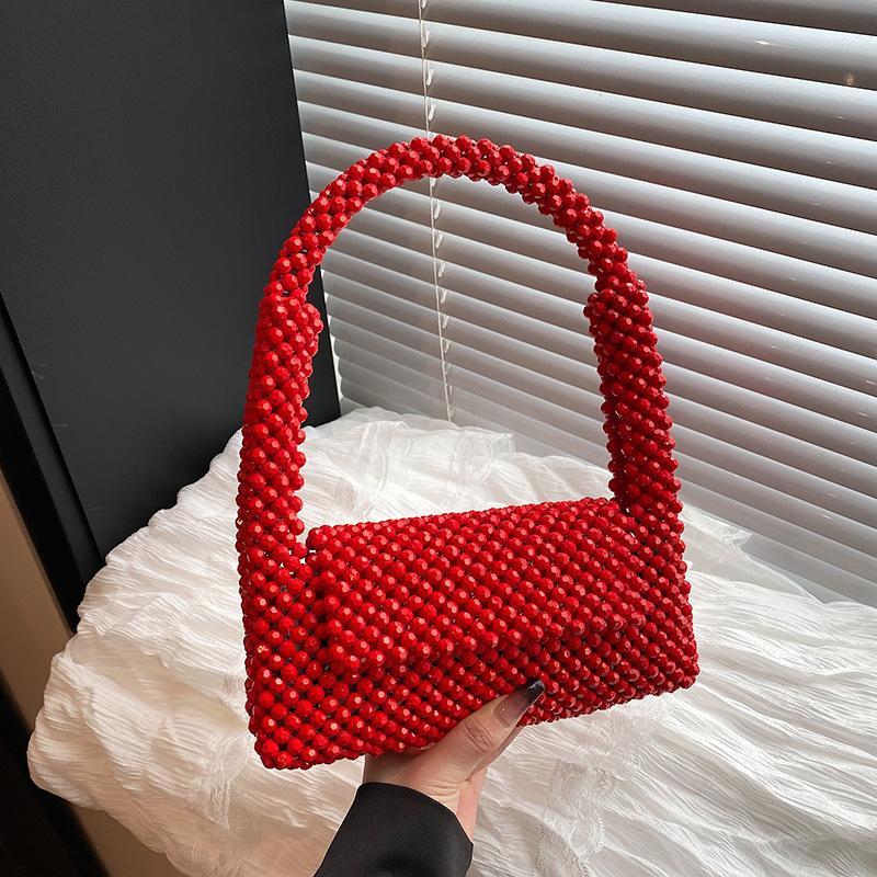 Internet celebrity armpit bag 2025 new European and American fashion niche shoulder bag women versatile acrylic beaded woven bag чорний
Internet celebrity armpit bag 2025 new European and American fashion niche shoulder bag women versatile acrylic beaded woven bag чорний