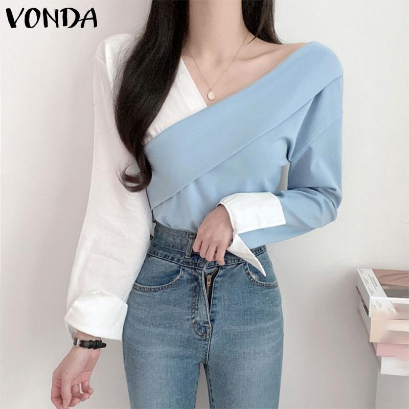 VONDA S-5XL Весна Женская мода Цвет Пэчворк Элегантная OL Блузка Длинные пышные рукава V Шея Повседневные тонкие топы
VONDA S-5XL Весна Женская мода Цвет Пэчворк Элегантная OL Блузка Длинные пышные рукава V Шея Повседневные тонкие топы