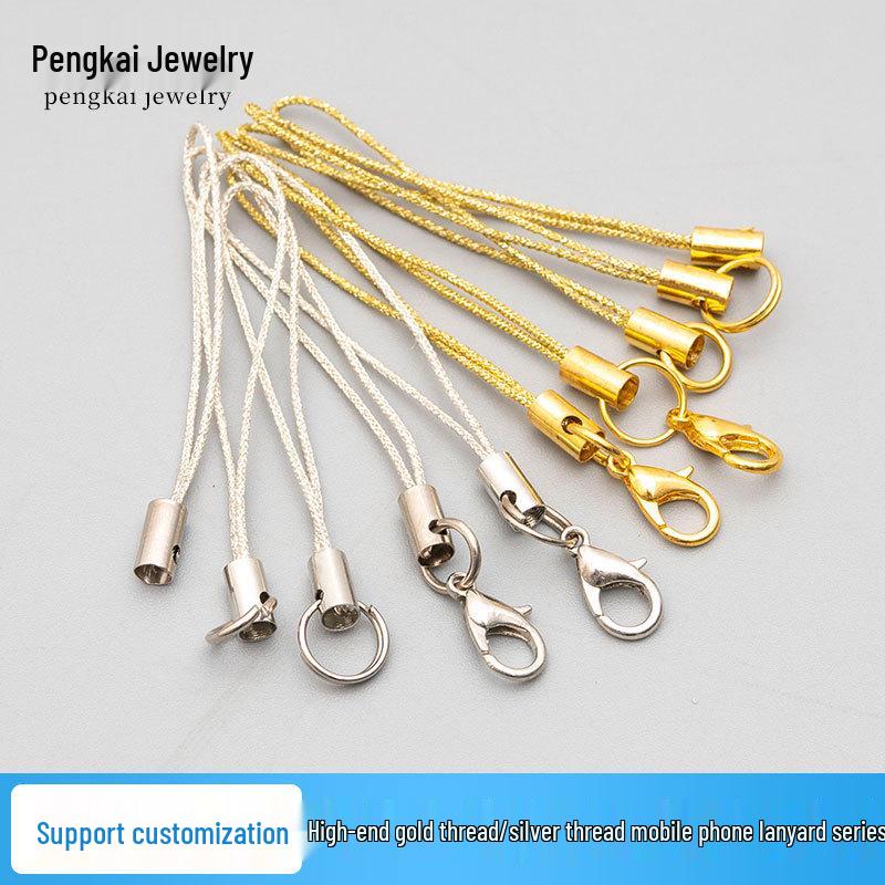 High-End DIY Jewelry Accessories: Gold & Silver Wire Lobster Clasp with Mobile Phone Rope and Buckle. Straight Tube
High-End DIY Jewelry Accessories: Gold & Silver Wire Lobster Clasp with Mobile Phone Rope and Buckle. Straight Tube