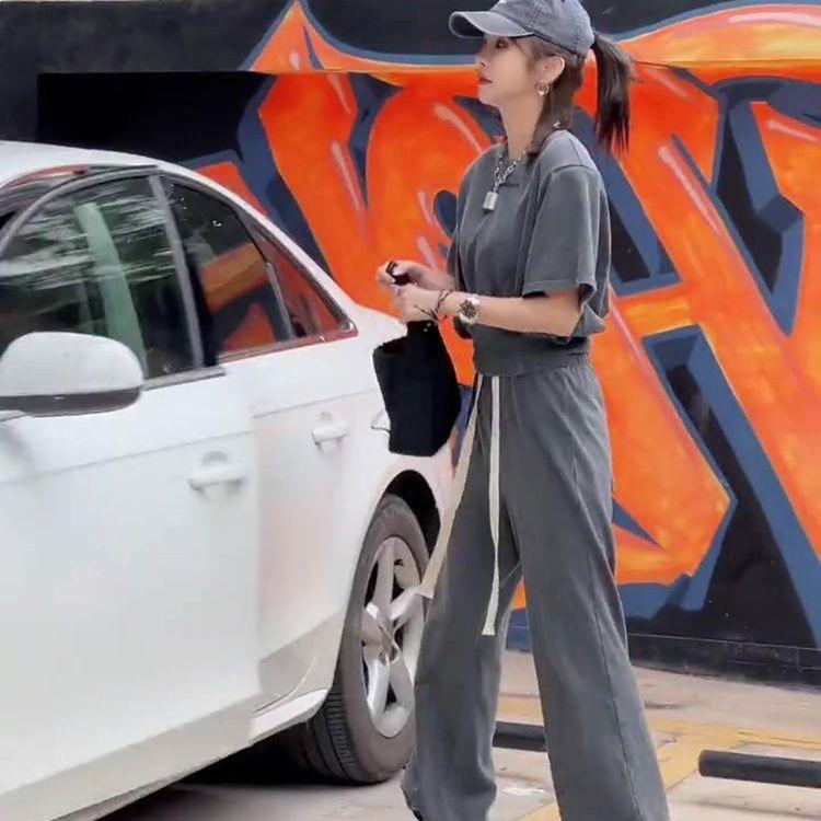 Women s Gray Summer 2026 Casual Slimming Two-Piece Set: Short Sleeve Top & Wide Leg Pants S
Women s Gray Summer 2026 Casual Slimming Two-Piece Set: Short Sleeve Top & Wide Leg Pants S