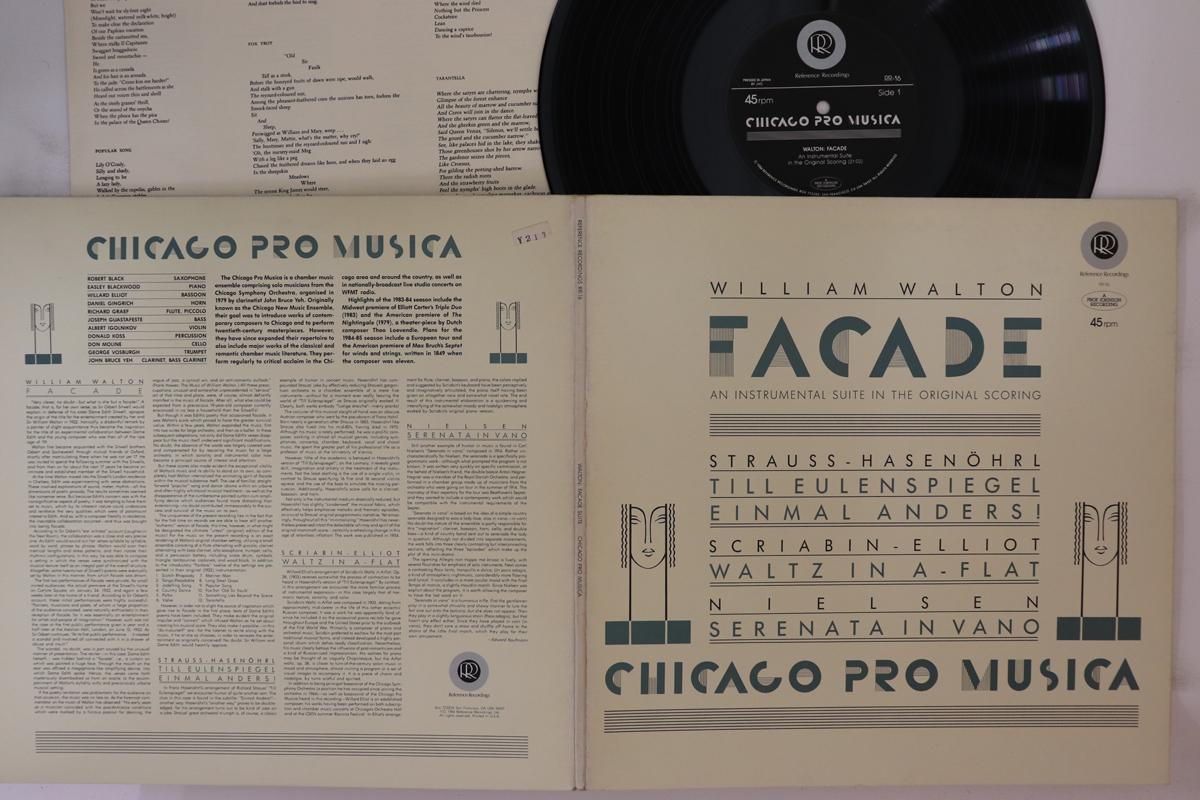 LP Record WILLIAM WALTON, CHICAGO PRO MUSICA - Facade Suite RR16 REFERENCE 1984 US Classical Used
LP Record WILLIAM WALTON, CHICAGO PRO MUSICA - Facade Suite RR16 REFERENCE 1984 US Classical Used