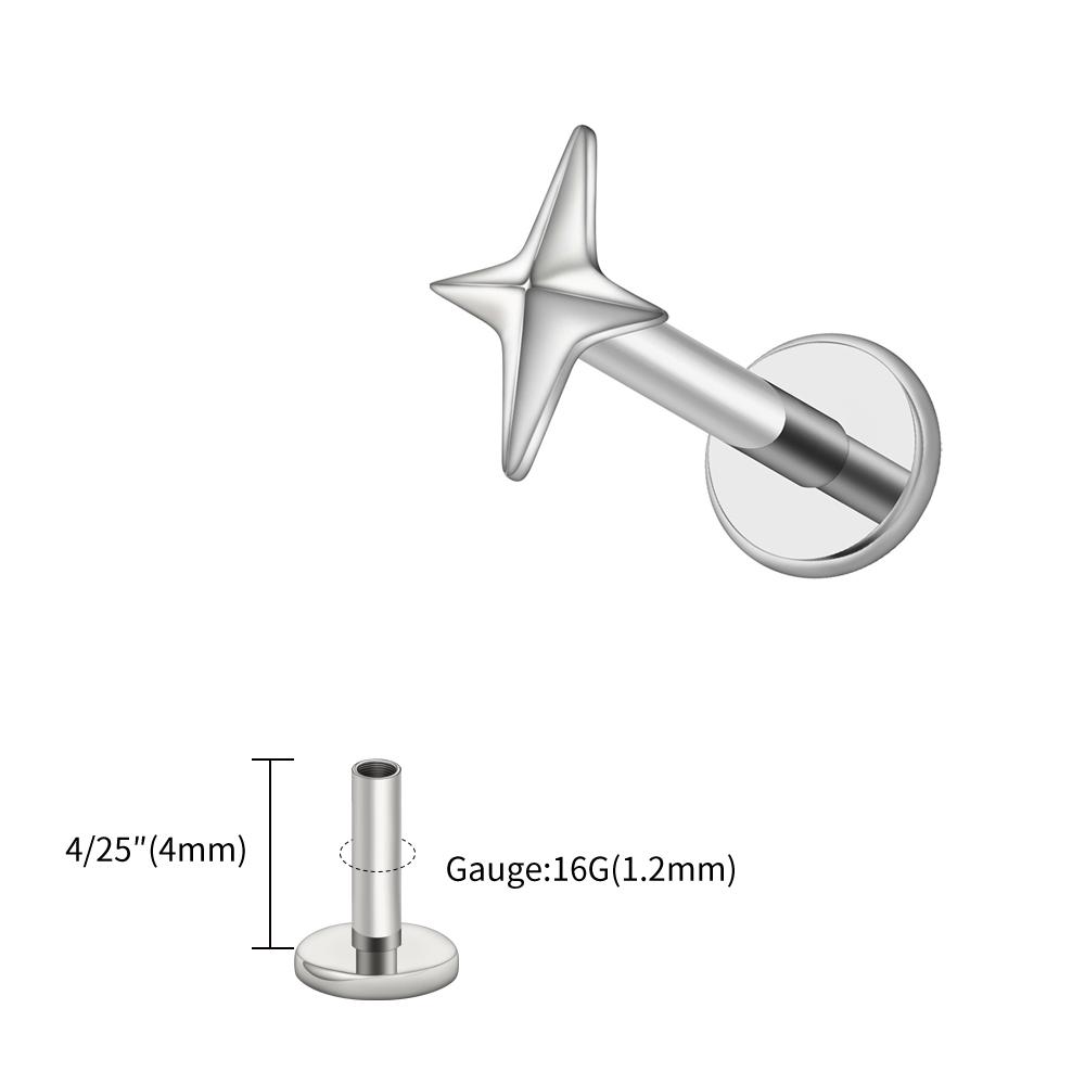 Правый Гранд ASTM F136 Титан 16G Четырехконечная Звезда Хрящ Уха Helix Tragus Пусета Плоская Задняя Часть Labret Пирсинг Носа
Правый Гранд ASTM F136 Титан 16G Четырехконечная Звезда Хрящ Уха Helix Tragus Пусета Плоская Задняя Часть Labret Пирсинг Носа