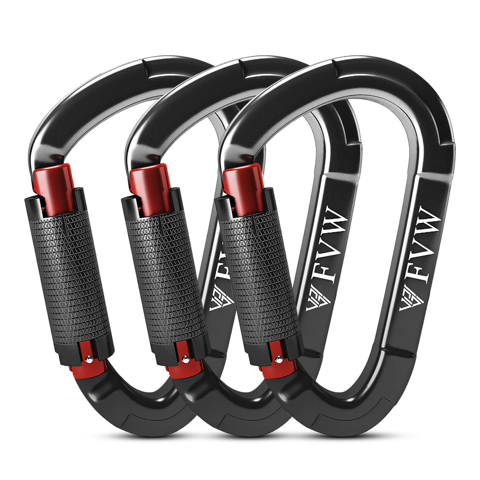 FVW 3 Pieces Heavy Duty Climbing Carabiner 25KN Automatic Rock Climbing Carabiner Clip Hammock Swing Dog Leash Harness for Camping Hiking Utility
FVW 3 Pieces Heavy Duty Climbing Carabiner 25KN Automatic Rock Climbing Carabiner Clip Hammock Swing Dog Leash Harness for Camping Hiking Utility