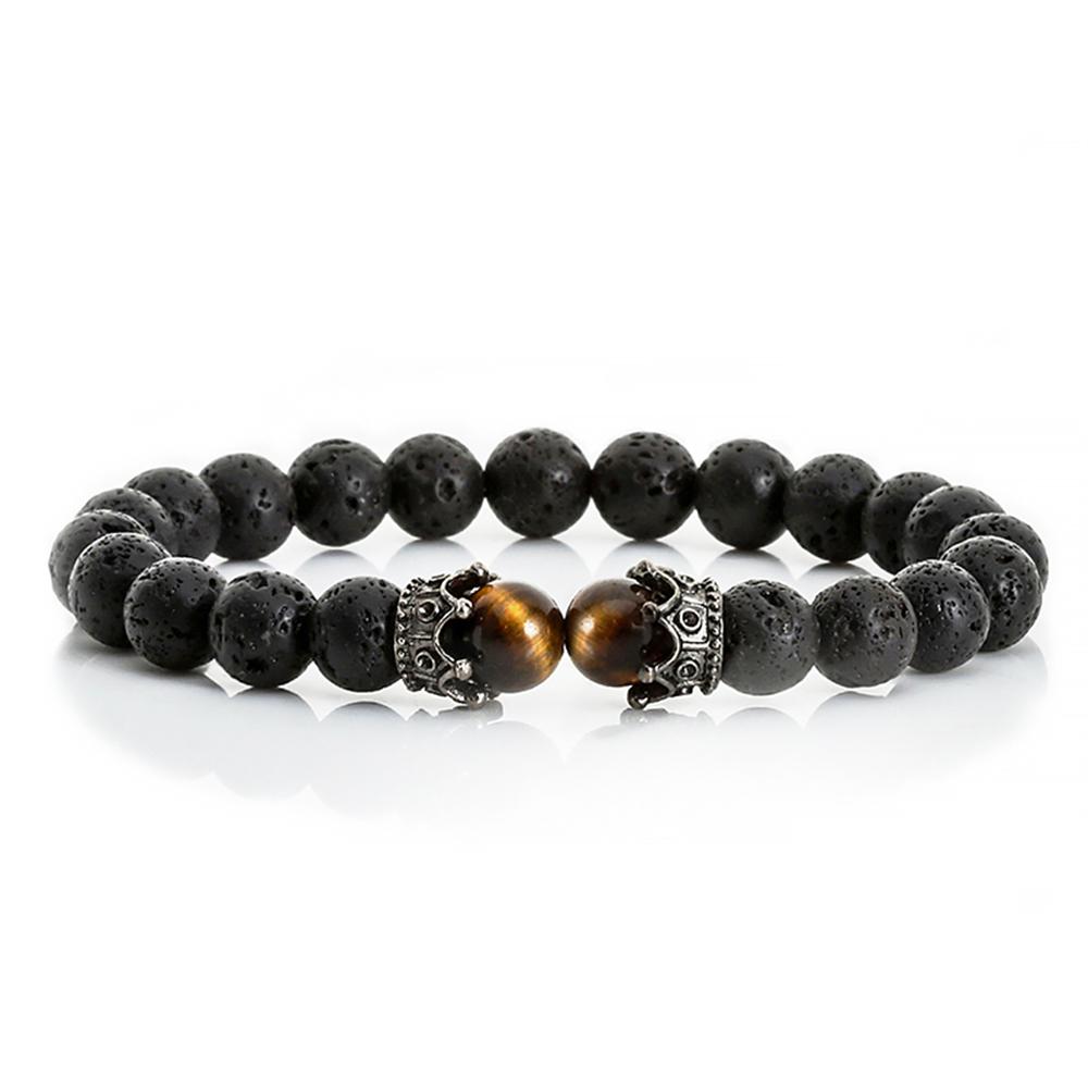 8mm Natural Lava Stone Beads Bracelets & Bangles King Queen Crown Couple Braided Bracelet Charm Men Women Jewelry Gifts Handmade
8mm Natural Lava Stone Beads Bracelets & Bangles King Queen Crown Couple Braided Bracelet Charm Men Women Jewelry Gifts Handmade