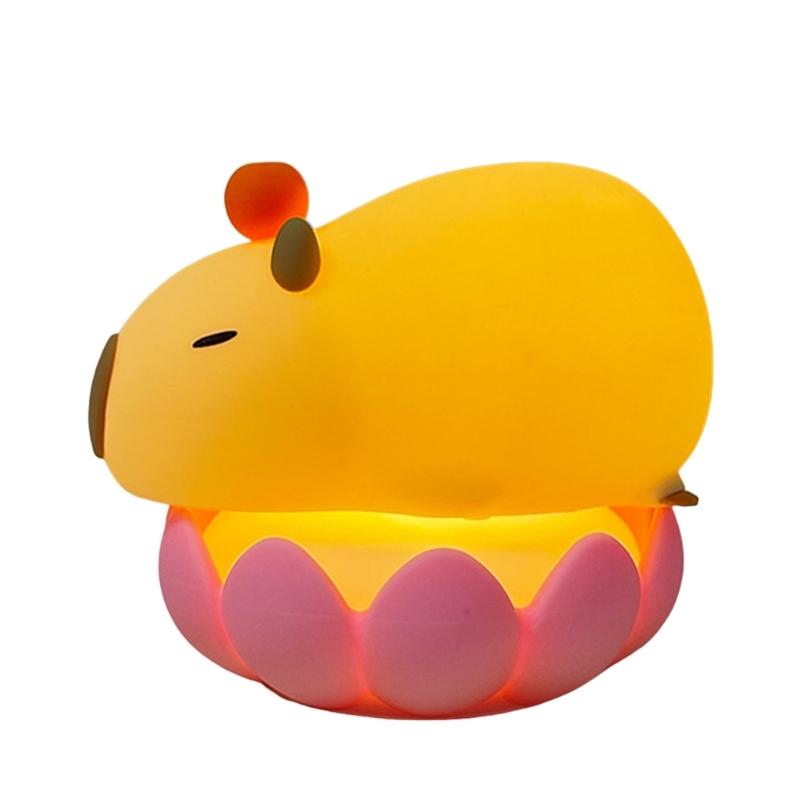 Silicones Flower Base Capybara Figurine LED Night Light Soft Glowing Night Lamp for Warm Ambiances USB Rechargeable
Silicones Flower Base Capybara Figurine LED Night Light Soft Glowing Night Lamp for Warm Ambiances USB Rechargeable