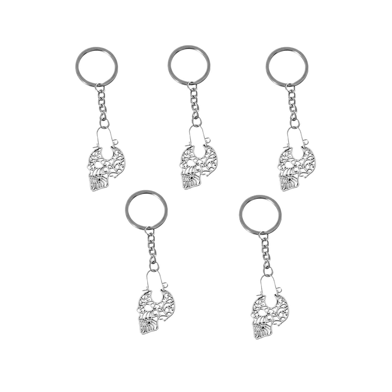 PYNASA 5-Piece Stainless Steel Skull Keychain Set for Women and Men, Gothic Horror Skull Head Charm Keychain Accessories for Car Key Rings,
PYNASA 5-Piece Stainless Steel Skull Keychain Set for Women and Men, Gothic Horror Skull Head Charm Keychain Accessories for Car Key Rings,