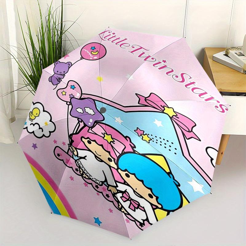 Little Twin Stars,Sanrio Automatic Folding Umbrella Simple 8 Rib Design, Bright Cartoon Pattern, Durable Iron Frame, Suitable For Travel, Ou
Little Twin Stars,Sanrio Automatic Folding Umbrella Simple 8 Rib Design, Bright Cartoon Pattern, Durable Iron Frame, Suitable For Travel, Ou
