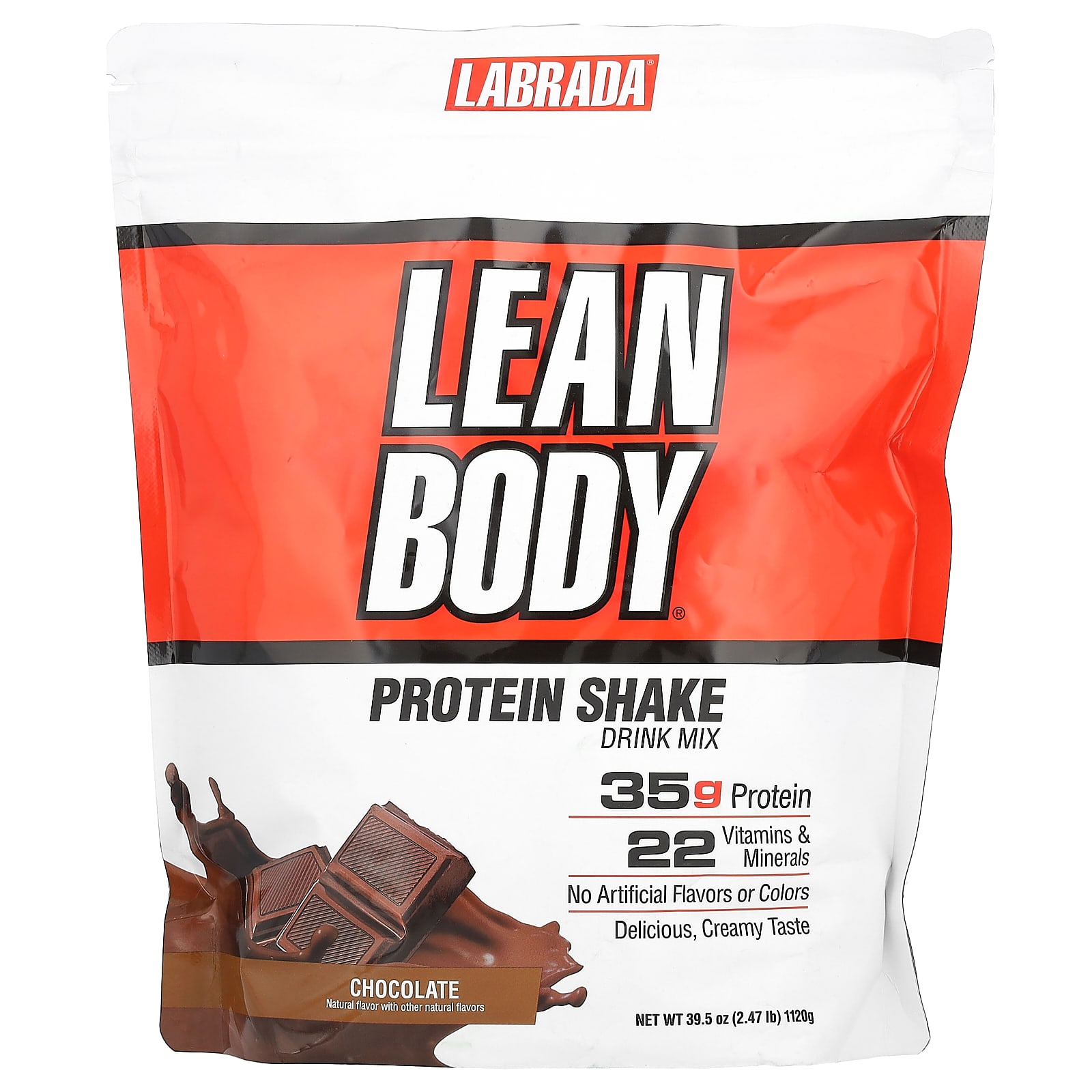 Labrada Nutrition, Lean Body, High Protein Meal Replacement Shake, Chocolate, 2.47 lbs (1,120 g)
Labrada Nutrition, Lean Body, High Protein Meal Replacement Shake, Chocolate, 2.47 lbs (1,120 g)