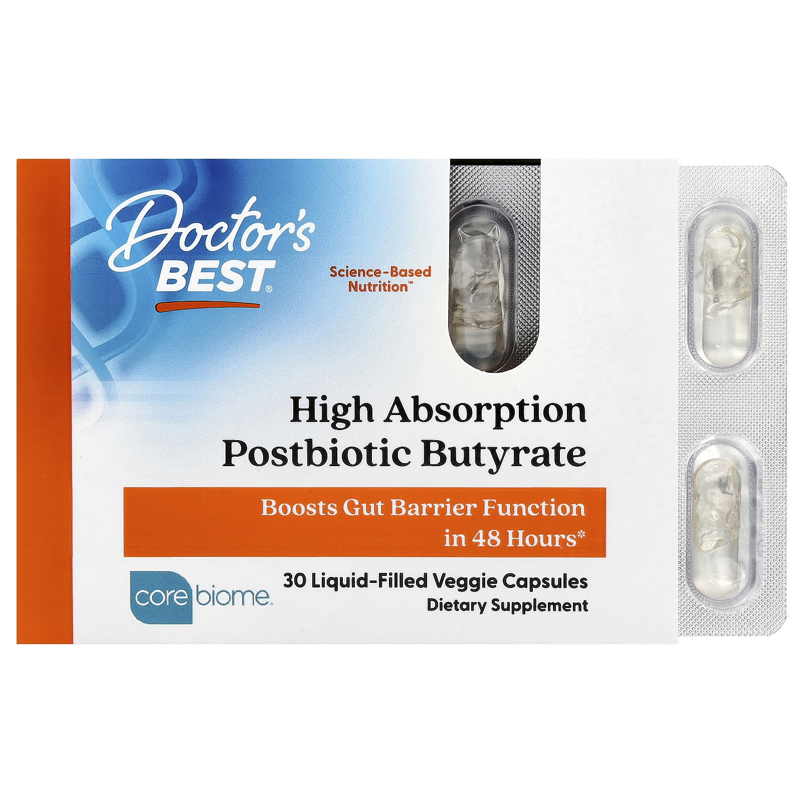 Doctor S Best, High Absorption Postbiotic Butyrate, Veggie Capsules, 30 (300Mg/Capsule)
Doctor S Best, High Absorption Postbiotic Butyrate, Veggie Capsules, 30 (300Mg/Capsule)