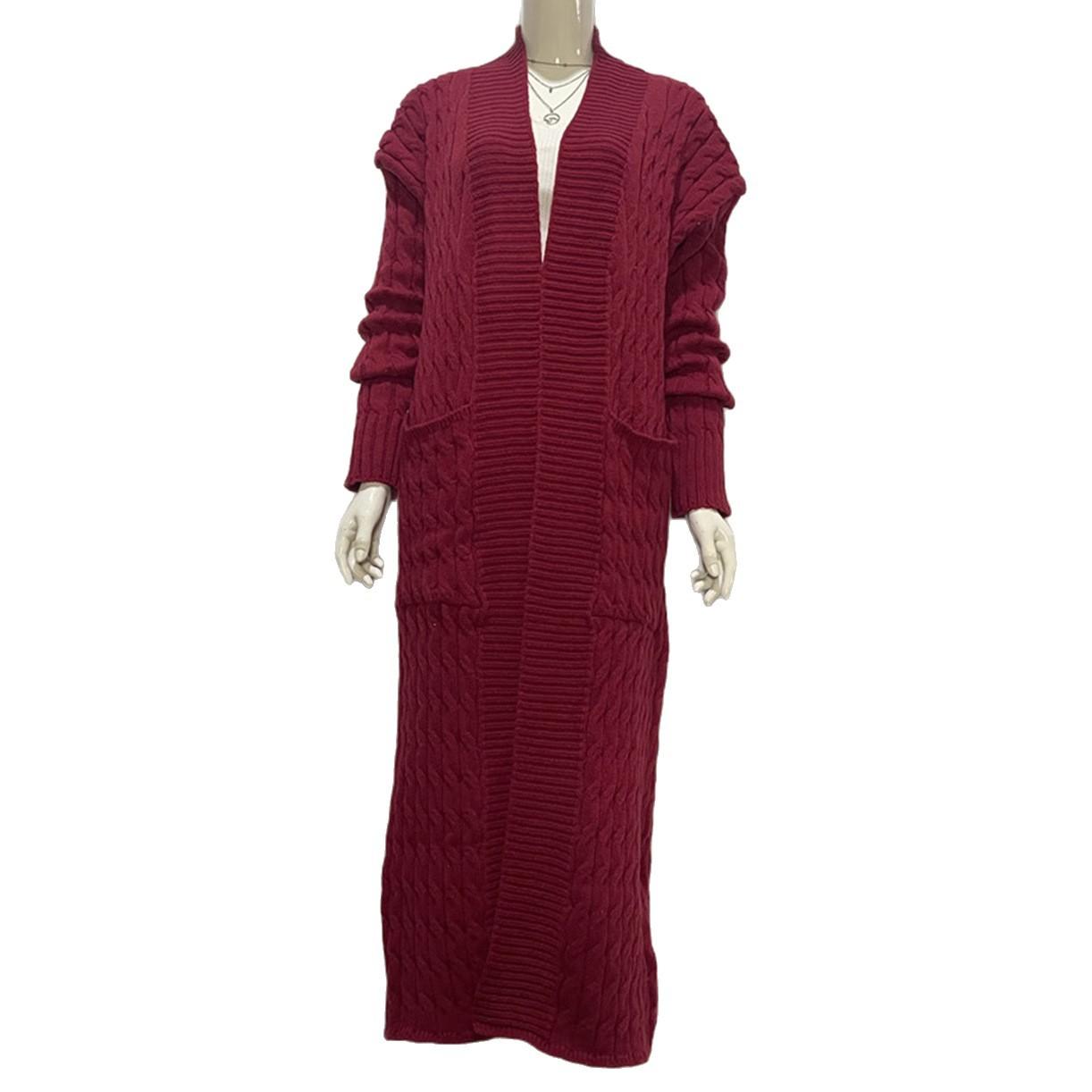 Новый женский длинный вязаный кардиган-пальто 2025 года - Утепленный свитер с карманами, накидка с открытой передней частью, теплая зимняя модель оверсайз, мягкая верхняя одежда S кларет
Новый женский длинный вязаный кардиган-пальто 2025 года - Утепленный свитер с карманами, накидка с открытой передней частью, теплая зимняя модель оверсайз, мягкая верхняя одежда S кларет