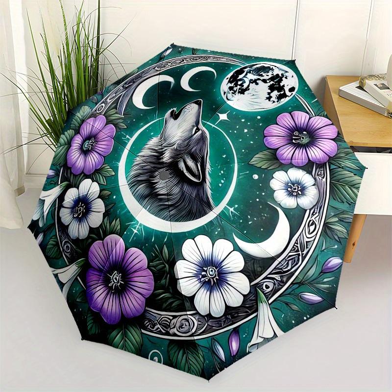 1pc Wolf Moon Floral Mandala Umbrella with Plastic Handle,Suitable for All Seasons Home Travel Outdoor UmbrellaB1859
1pc Wolf Moon Floral Mandala Umbrella with Plastic Handle,Suitable for All Seasons Home Travel Outdoor UmbrellaB1859