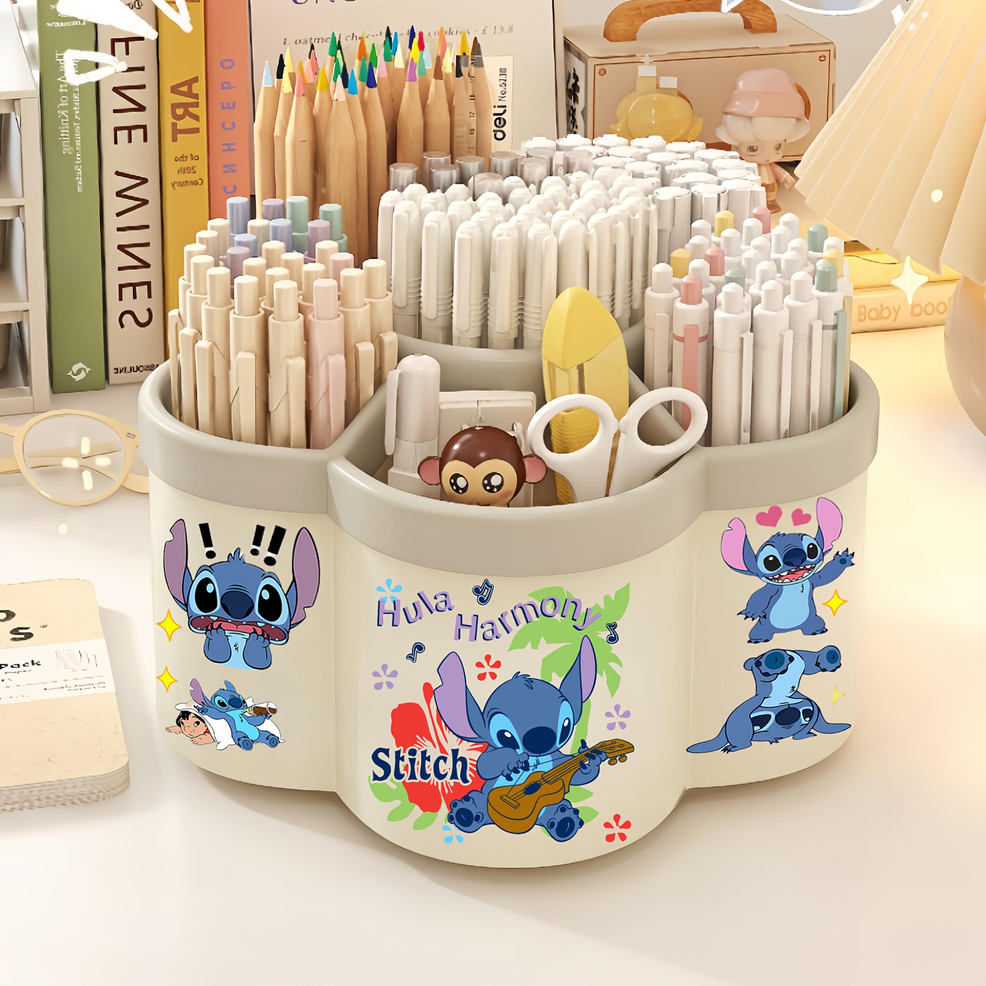 Disney Stitchs Cute Rotating Pen Holder Extra large Capacity Desktop Stationery Storage Box Pencil Cup with Multiple Storage Spaces Office and School
Disney Stitchs Cute Rotating Pen Holder Extra large Capacity Desktop Stationery Storage Box Pencil Cup with Multiple Storage Spaces Office and School