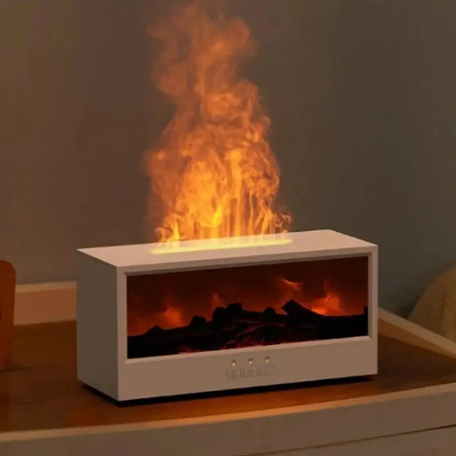 Simulated 3D flame aromatherapy machine, essential oil humidifier, color atmosphere lighting with remote control, holiday gift білий
Simulated 3D flame aromatherapy machine, essential oil humidifier, color atmosphere lighting with remote control, holiday gift білий