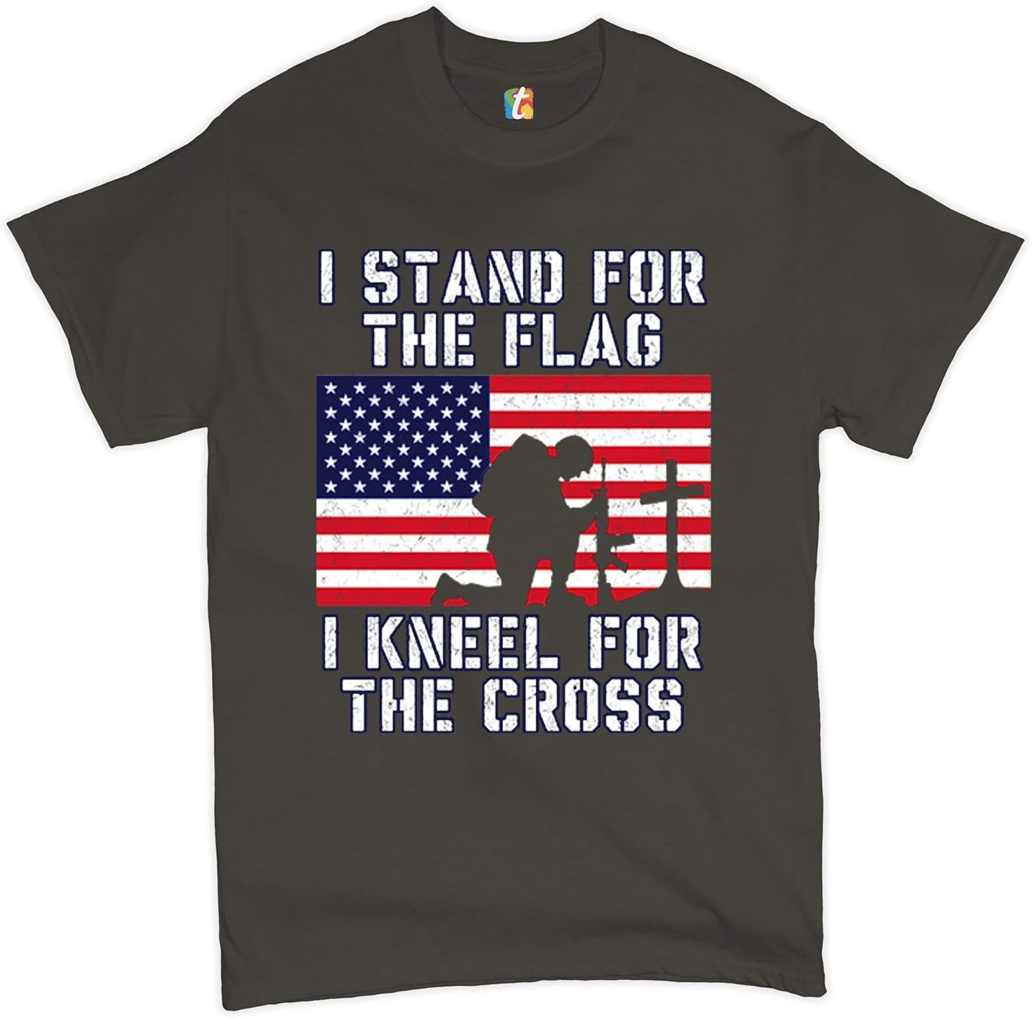 I Stand for The Flag I Kneel for The Cross T-Shirt Patriotic Military 5XL різнокольоровий
I Stand for The Flag I Kneel for The Cross T-Shirt Patriotic Military 5XL різнокольоровий