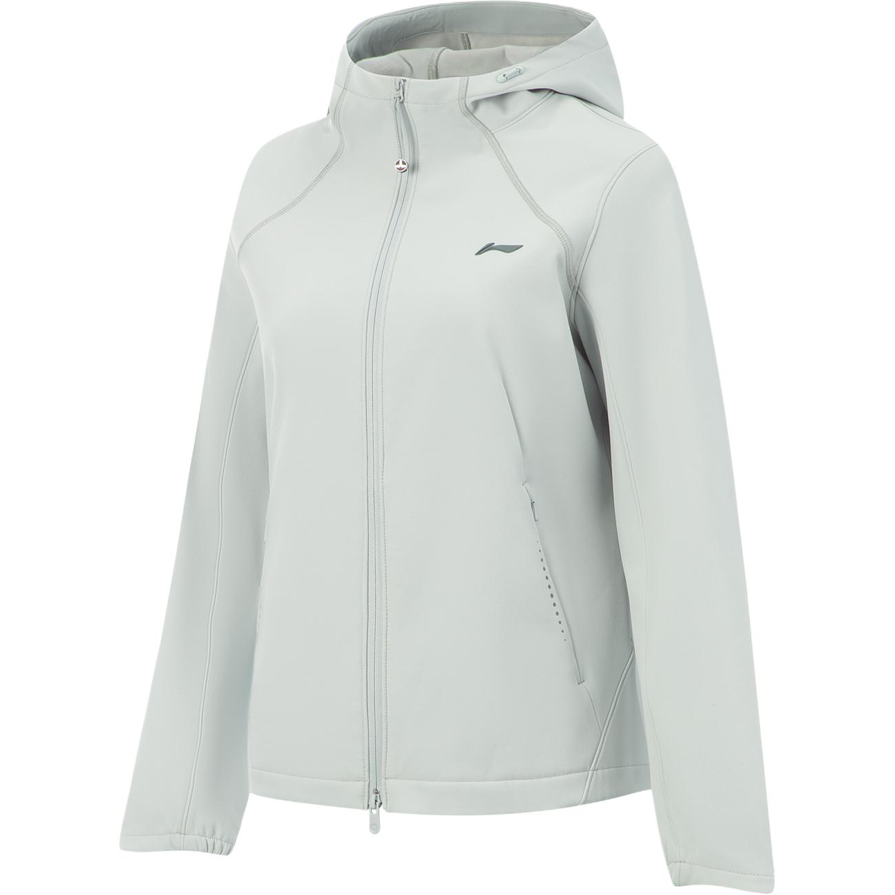 Li Ning Серия Фитнес Ветрозащитная Водоотталкивающая Теплая Толстовка с Капюшоном с Логотипом Женская Верхняя Одежда AFDVE78-8