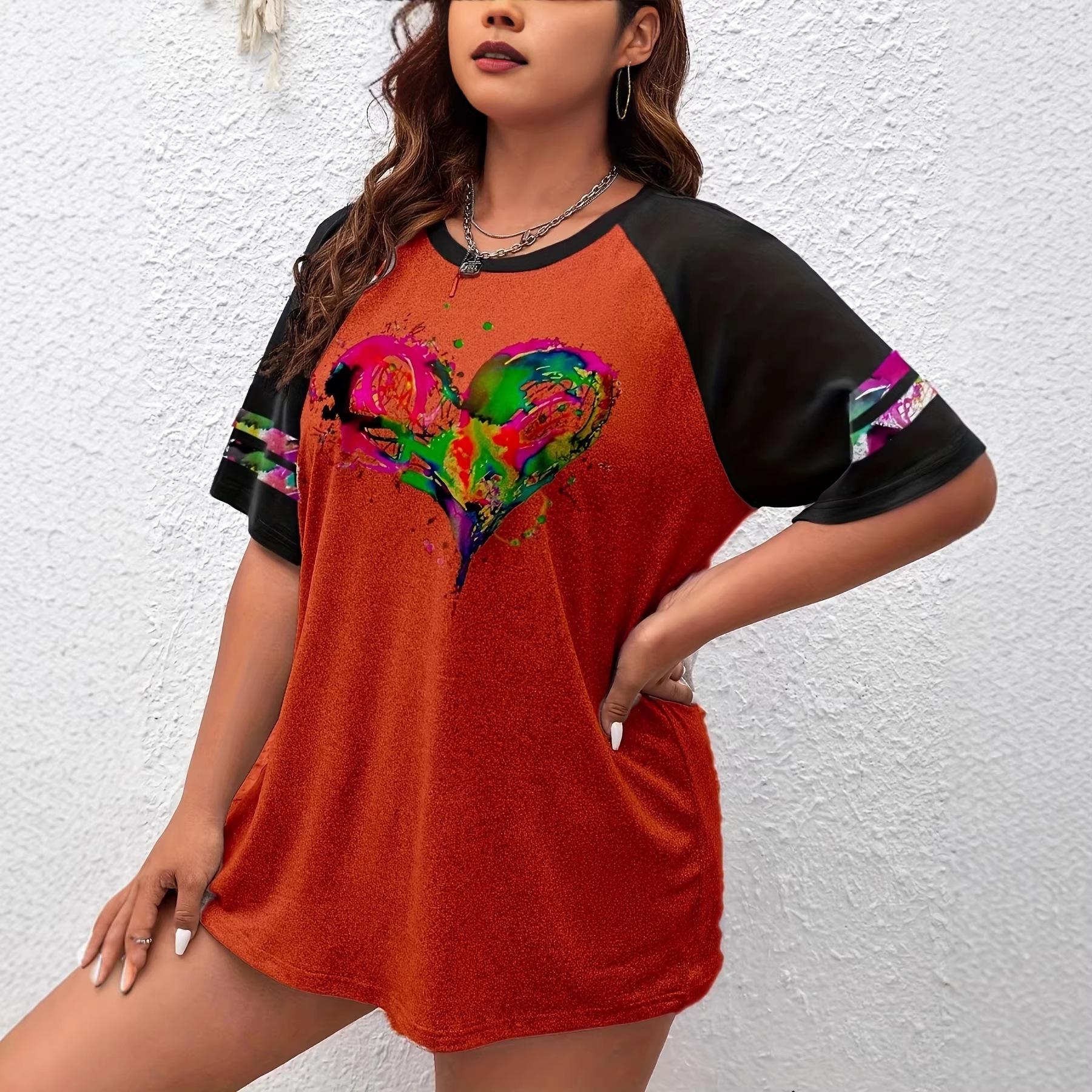 Eye-Catching Graffiti Plus-Size T-Shirt for Everyday Wear and Outings 3XL оранжевый/красный
Eye-Catching Graffiti Plus-Size T-Shirt for Everyday Wear and Outings 3XL оранжевый/красный
