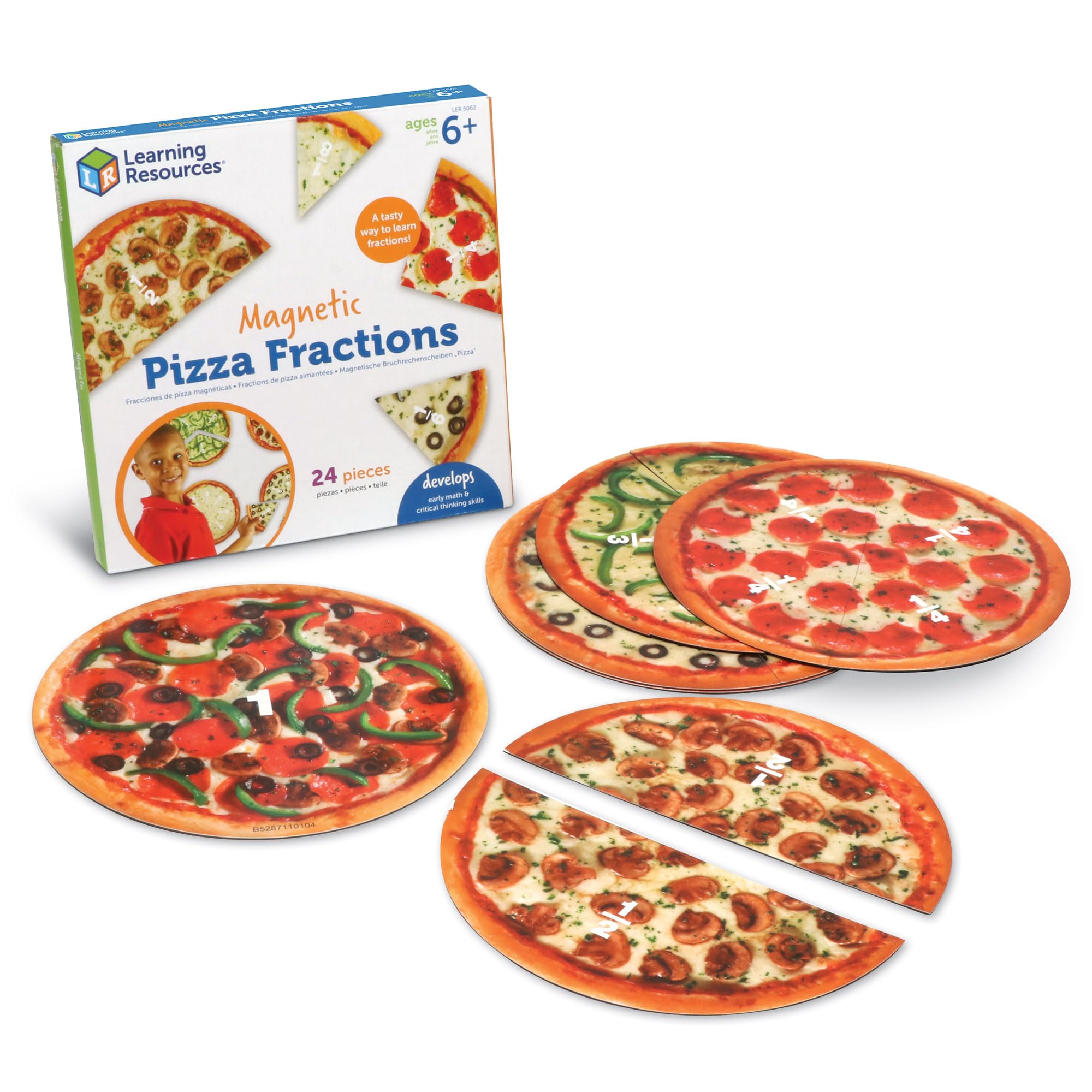 Learning Resources Math Materials Learn Magnetic pizza for ages 6 and up LER5062 Genuine product Fractions!
Learning Resources Math Materials Learn Magnetic pizza for ages 6 and up LER5062 Genuine product Fractions!
