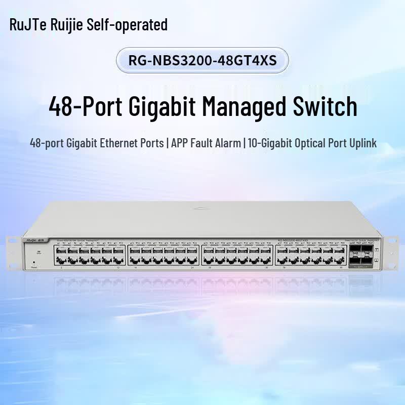 Ruijie RG-NBS3200-48GT4XS 48-Port Gigabit Layer 2 Managed Switch
Ruijie RG-NBS3200-48GT4XS 48-Port Gigabit Layer 2 Managed Switch