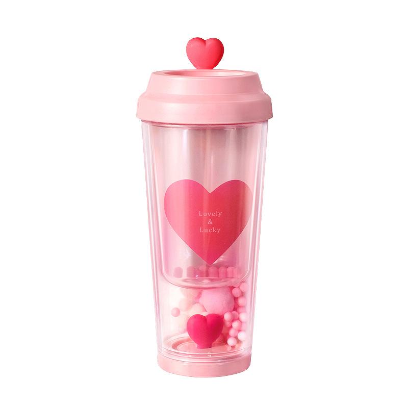 New Creative Double-layer Plastic Cup, Love Direct Drinking Mouth Water Cup,Portable Cups,Couple Cute Water Bottle,Birthday Gift 401-500ml розовый
New Creative Double-layer Plastic Cup, Love Direct Drinking Mouth Water Cup,Portable Cups,Couple Cute Water Bottle,Birthday Gift 401-500ml розовый
