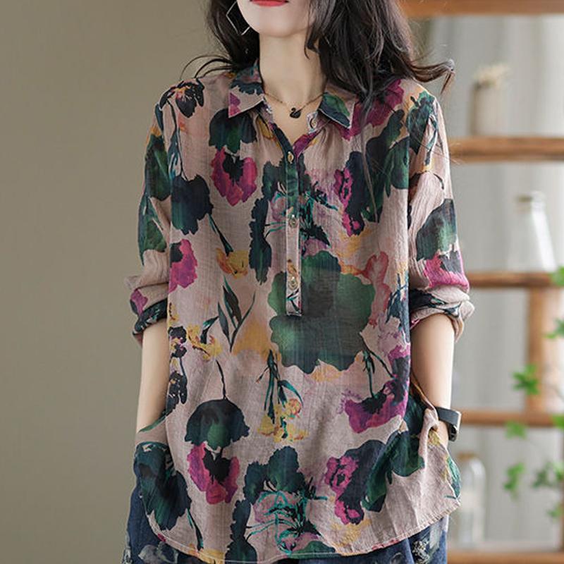 Женская винтажная рубашка из хлопка и льна с цветочным принтом, лацканами и длинными рукавами, свободная блузка, весенне-осенние повседневные туники, топы, блузы для женщин XXL фиолетовый
Женская винтажная рубашка из хлопка и льна с цветочным принтом, лацканами и длинными рукавами, свободная блузка, весенне-осенние повседневные туники, топы, блузы для женщин XXL фиолетовый