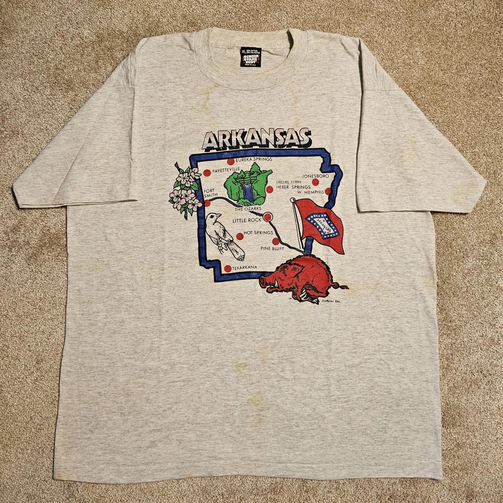 Vintage 80s 90s Screen Stars Arkansas T-shirt Mens XL Grunge Stained Punk Ironic M
Vintage 80s 90s Screen Stars Arkansas T-shirt Mens XL Grunge Stained Punk Ironic M