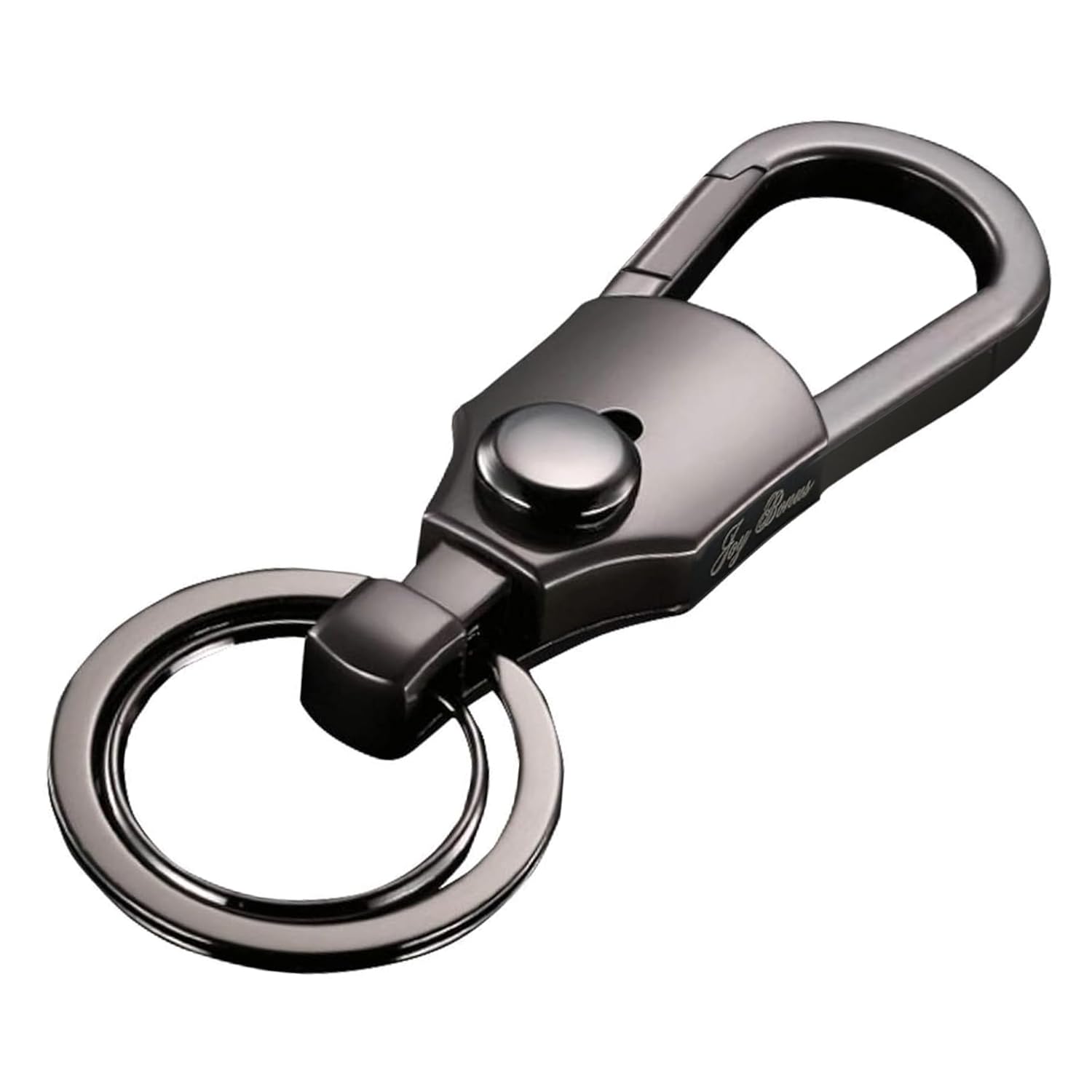 Joy Bonus Double Ring Carabiner Key Holder Car Motorcycle Bicycle One-Touch Removable Simple Design Metallic Black
Joy Bonus Double Ring Carabiner Key Holder Car Motorcycle Bicycle One-Touch Removable Simple Design Metallic Black