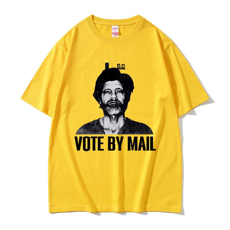 Vote Bt Mail Ted Kaczynski Mugshot T-shirt Women Fashion Casual Funny Short Sleeve Fashion Tees Vintage Streetwear 4XL
Vote Bt Mail Ted Kaczynski Mugshot T-shirt Women Fashion Casual Funny Short Sleeve Fashion Tees Vintage Streetwear 4XL
