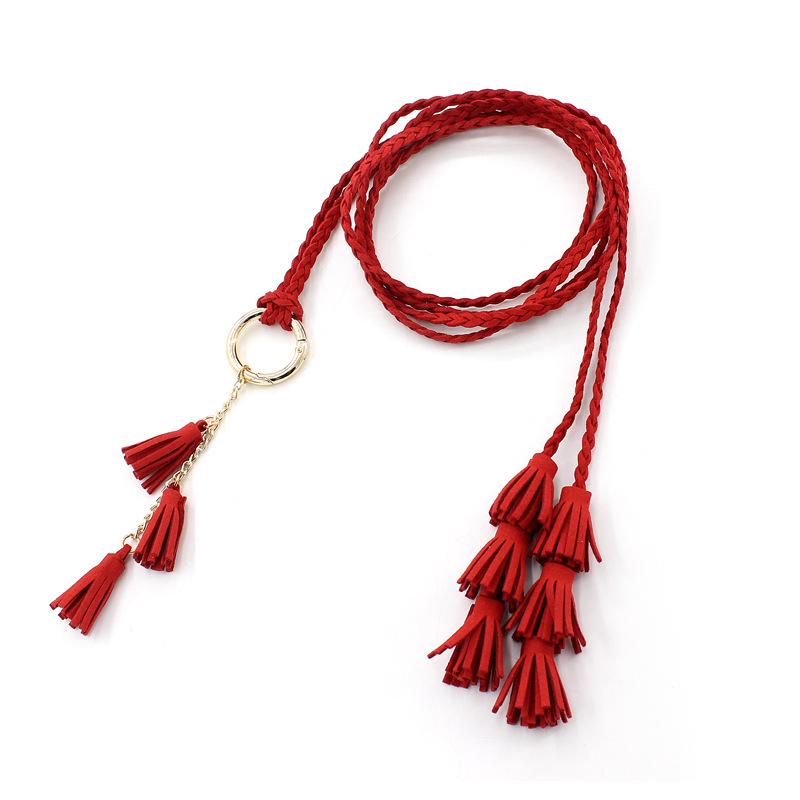 Women s Versatile Knotted Dress Belt with Three Tassels and Golden Circle Accent червоний
Women s Versatile Knotted Dress Belt with Three Tassels and Golden Circle Accent червоний