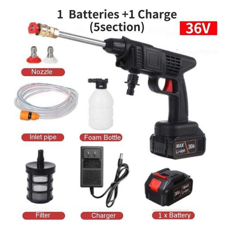 1500W Cordless Electric High Pressure Washer Rechargeable Car Wash Gun Electric Water Gun Foam Machine for Makita 18V
1500W Cordless Electric High Pressure Washer Rechargeable Car Wash Gun Electric Water Gun Foam Machine for Makita 18V