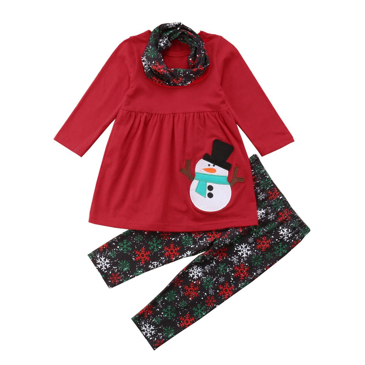 European & American Christmas Girl s Snowman Embroidery Top & Printed Set 100 cm красный
European & American Christmas Girl s Snowman Embroidery Top & Printed Set 100 cm красный
