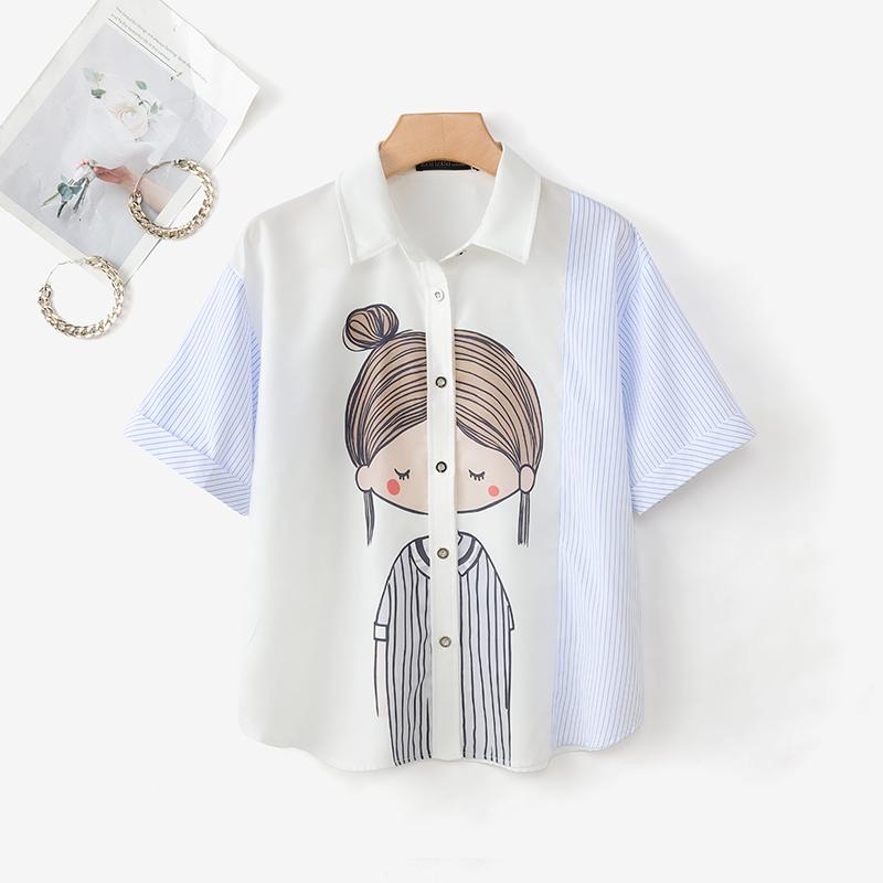ZANZEA Women Stripe Print Splice Short Sleeve Loose Casual Blouse 3XL синій
ZANZEA Women Stripe Print Splice Short Sleeve Loose Casual Blouse 3XL синій