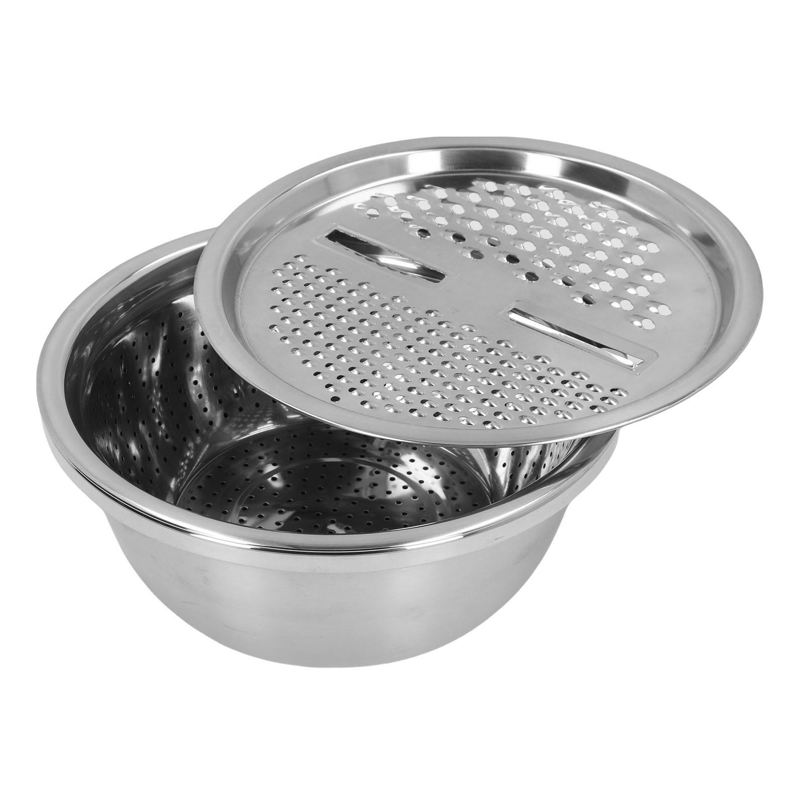 Multifunctional 201 Stainless Steel Grater Basin 3 In 1 Grater Strainer with Drain Basket Salad Maker Bowl
Multifunctional 201 Stainless Steel Grater Basin 3 In 1 Grater Strainer with Drain Basket Salad Maker Bowl