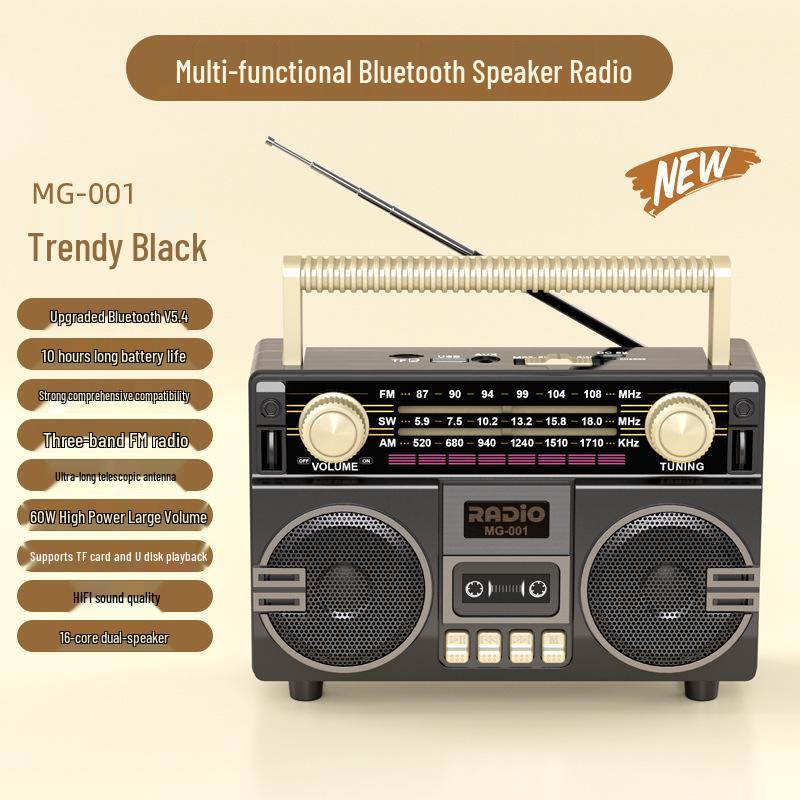 2024 Retro Full-Band Radio with Bluetooth Speaker for Seniors сірий колір
2024 Retro Full-Band Radio with Bluetooth Speaker for Seniors сірий колір