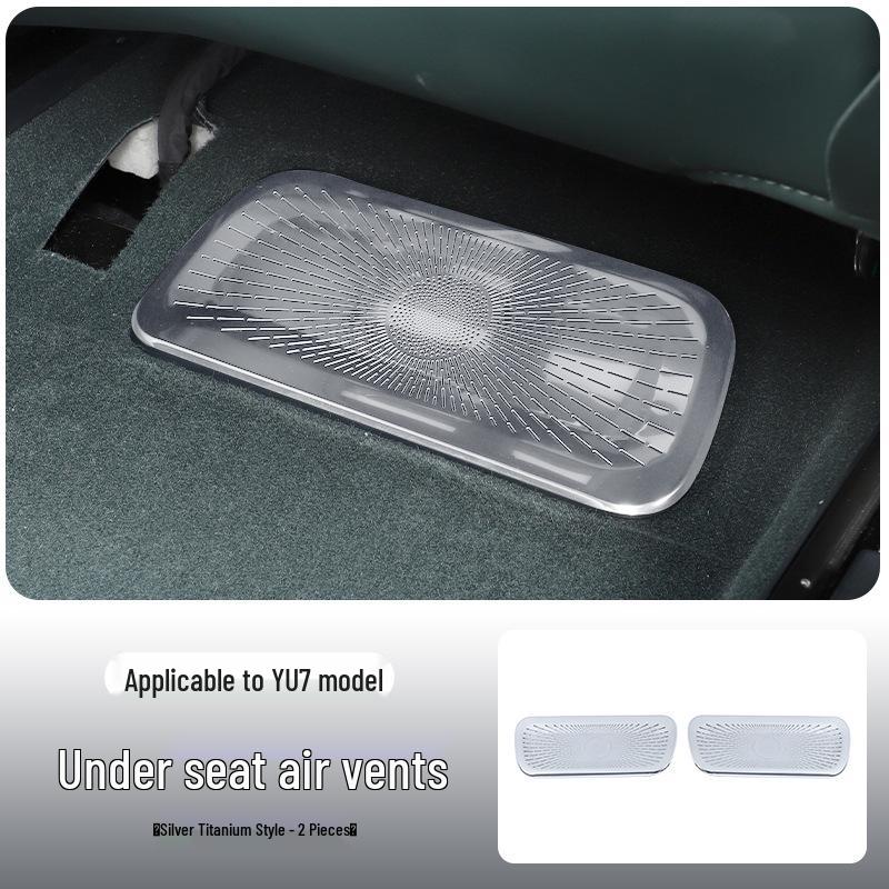 Scratch-Resistant Stainless Steel Dust Cover for Xiaomi YU7 Under-Seat Air Vents.
Scratch-Resistant Stainless Steel Dust Cover for Xiaomi YU7 Under-Seat Air Vents.