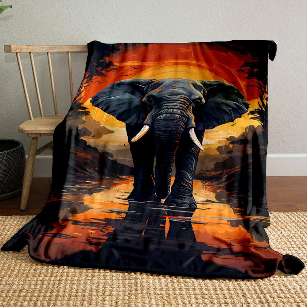 African Elephant Sunset Blanket bedroom Blanket for Livingroom Couch lunch break Soft throw for Friend s festival Gift 80cm x 120cm
African Elephant Sunset Blanket bedroom Blanket for Livingroom Couch lunch break Soft throw for Friend s festival Gift 80cm x 120cm