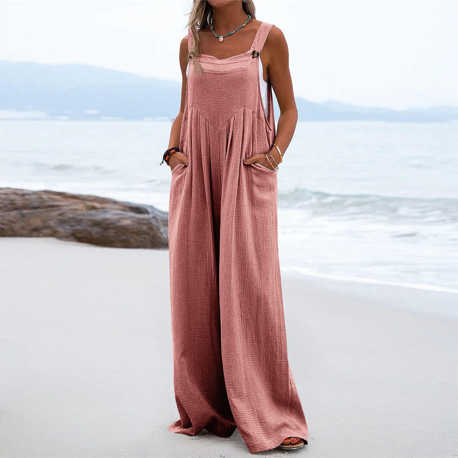 Женский модный однотонный комбинезон на пуговицах, широкие брюки, брюки XL арбуз красный
Женский модный однотонный комбинезон на пуговицах, широкие брюки, брюки XL арбуз красный