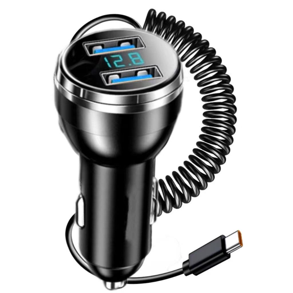 Цифровое автомобильное зарядное устройство 100 Вт для сверхбыстрой зарядки с кабелем
Цифровое автомобильное зарядное устройство 100 Вт для сверхбыстрой зарядки с кабелем