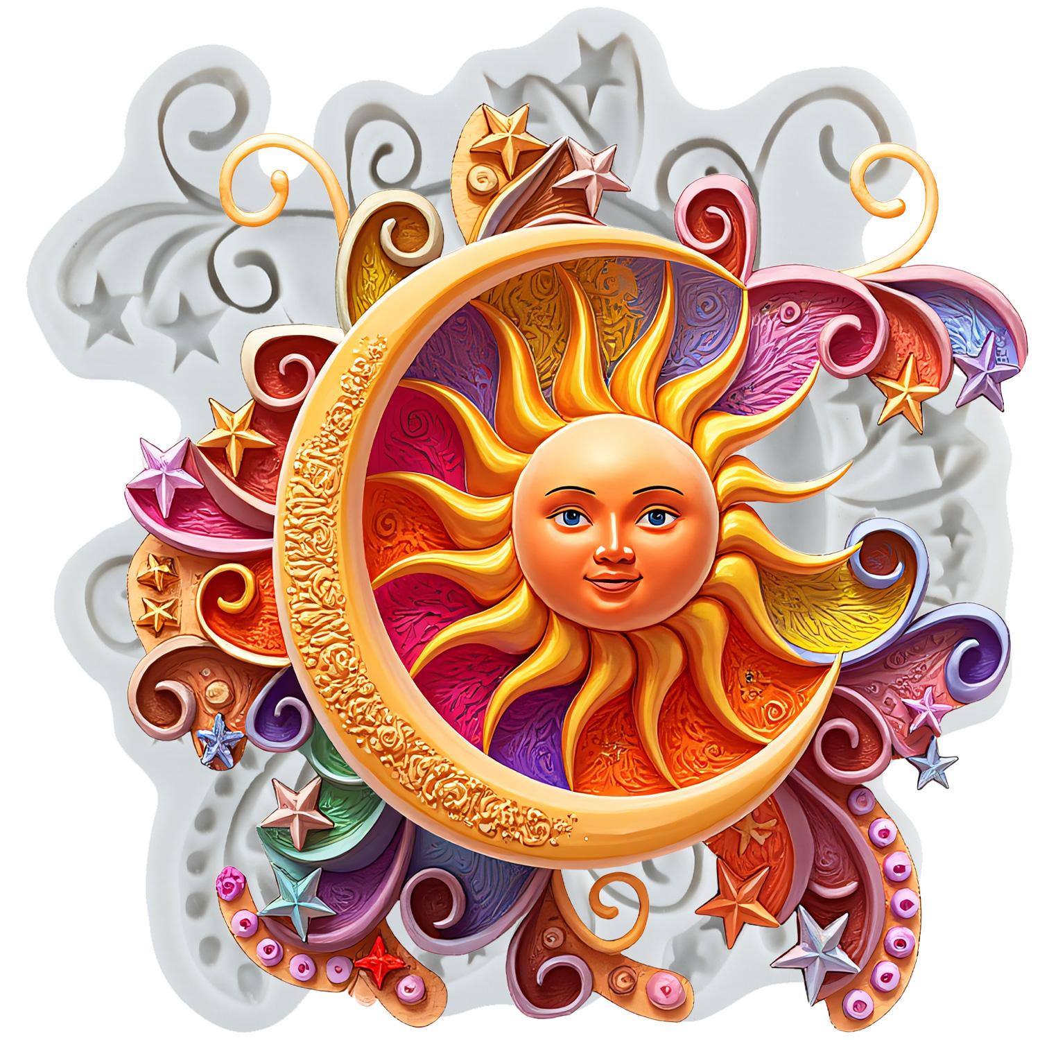 Sun Moon Face Star Silicone Mold Sun Moon Fondant Molds Cake Decorating Tools Cupcake Topper Candy Resin Clay Chocolate Gumpaste Mold серый
Sun Moon Face Star Silicone Mold Sun Moon Fondant Molds Cake Decorating Tools Cupcake Topper Candy Resin Clay Chocolate Gumpaste Mold серый