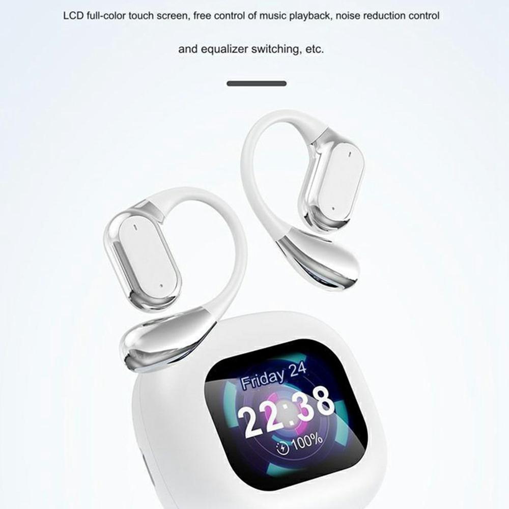 Q18 AI Translation Earbuds Ear Hanging Wireless BT Earphones with Screen Display Charging Case White
Q18 AI Translation Earbuds Ear Hanging Wireless BT Earphones with Screen Display Charging Case White
