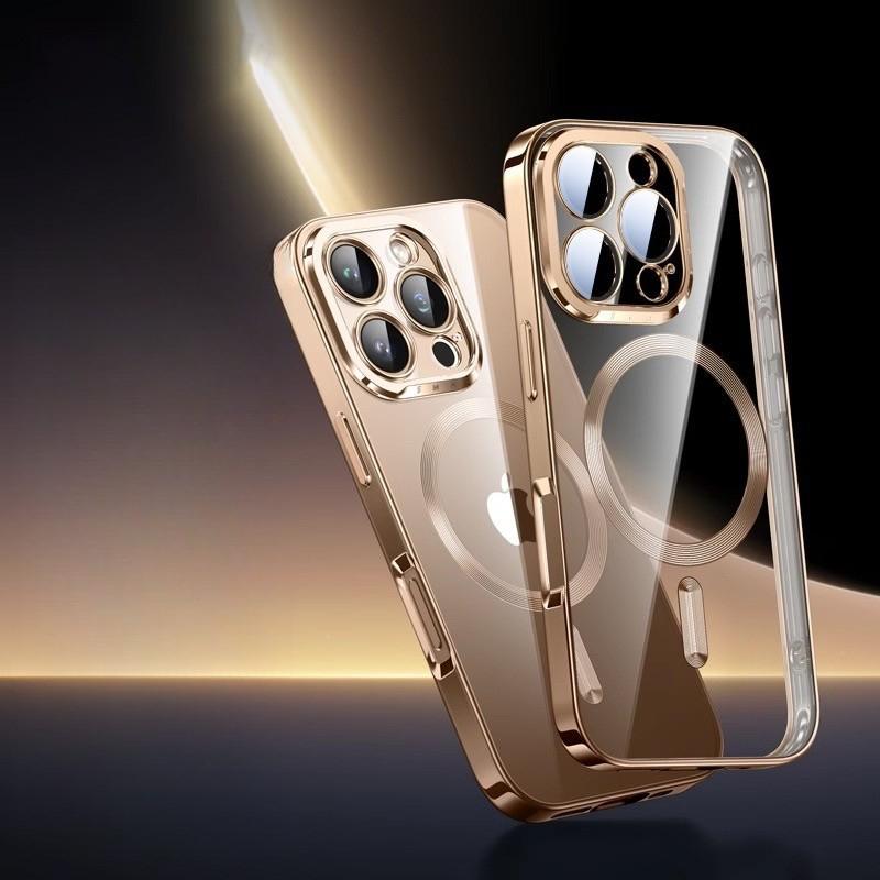Electroplated Transparent, Suitable for Apple 16PRO Phone Cases, Magsafe Magnetic Attraction, Fully Covered with The Built-in Lens Film of IPhone14 iPhone 16promax
Electroplated Transparent, Suitable for Apple 16PRO Phone Cases, Magsafe Magnetic Attraction, Fully Covered with The Built-in Lens Film of IPhone14 iPhone 16promax